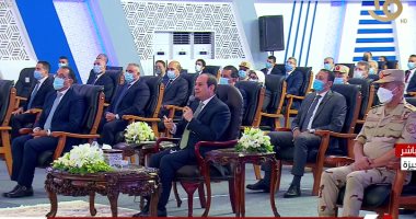 الرئيس السيسي فى افتتاح اليوم