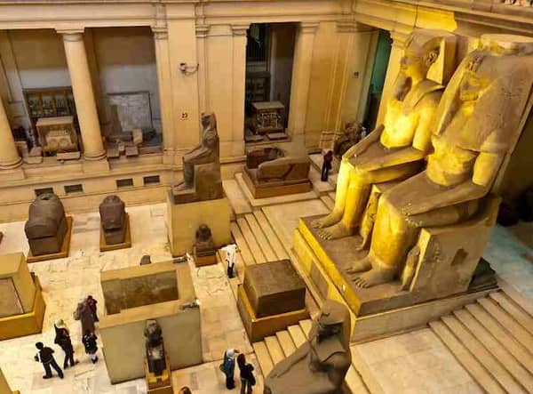 Interior view of the Egyptian Museum, Cairo, Egypt