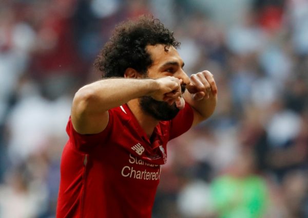 Soccer Football - Champions League Final - Tottenham Hotspur v Liverpool - Wanda Metropolitano, Madrid, Spain - June 1, 2019  Liverpool's Mohamed Salah celebrates scoring their first goal from the penalty spot   REUTERS/Susana Vera