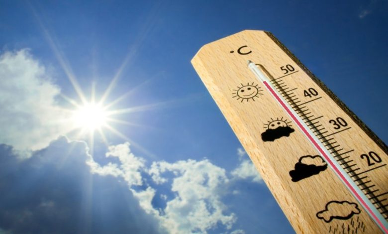 Summer heat on the thermometer