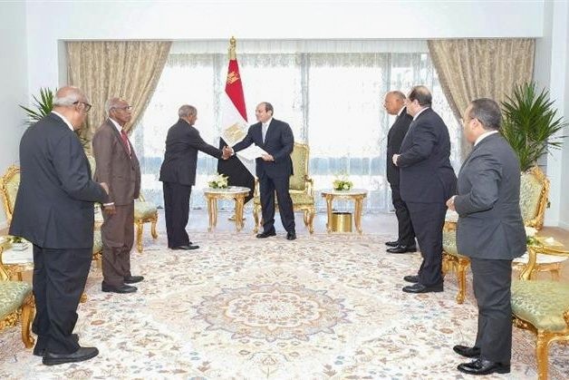 السيسى ووزير خارجية تركيا