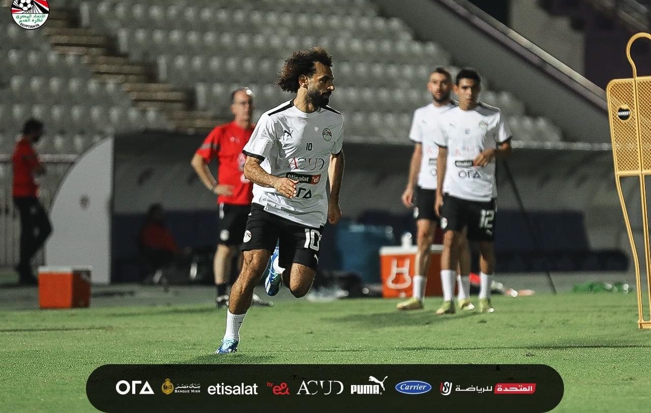 صلاح في تدريبات المنتخب