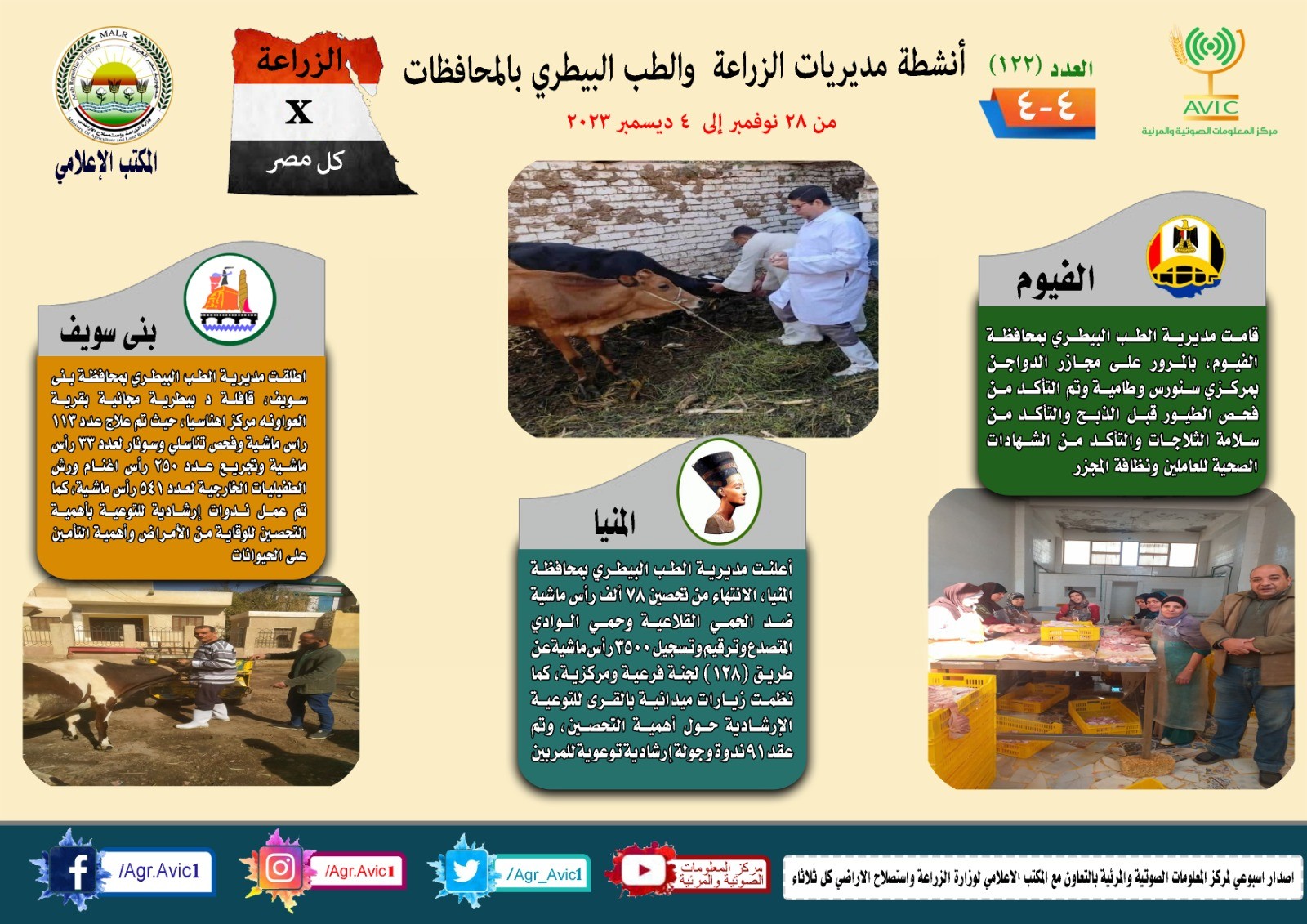 جهود مديريات الزراعة والطب البيطرى 