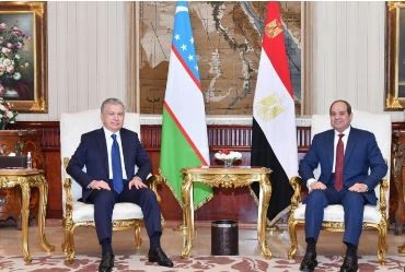 السيسي يستقبل الرئيس الأوزباكستان