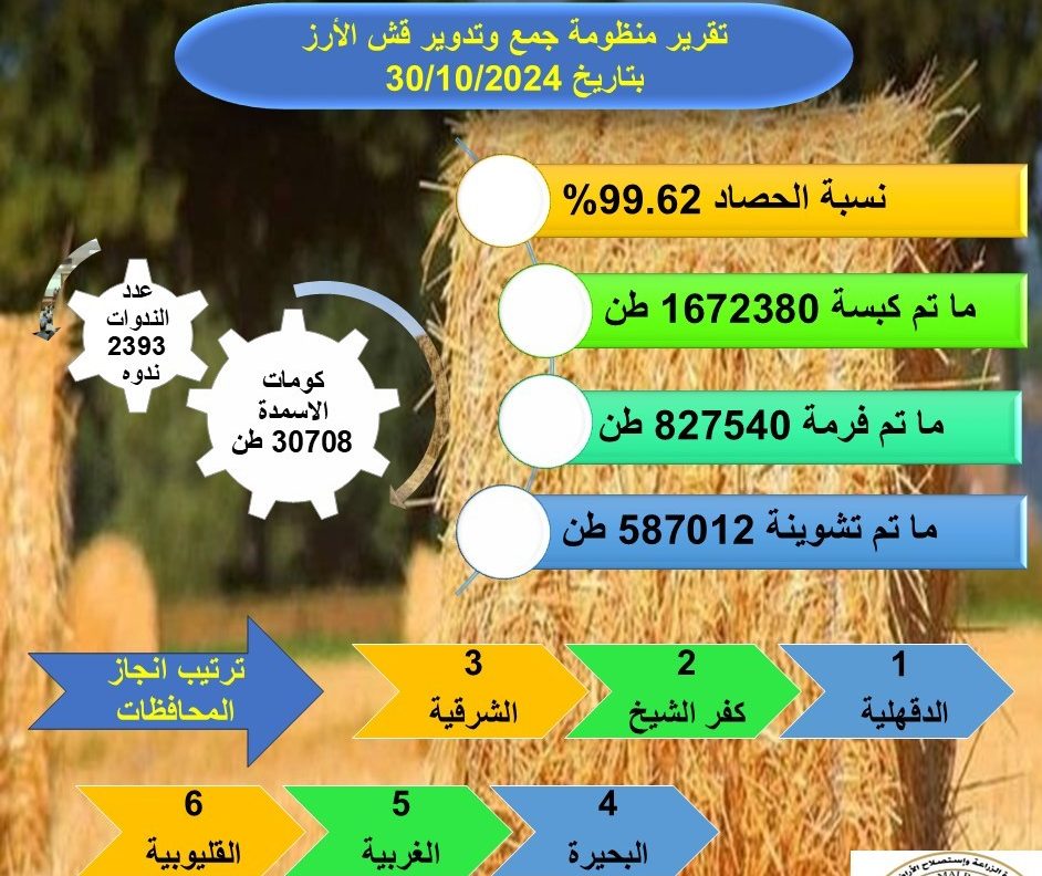 تقرير منظومة حصاد الأرز 