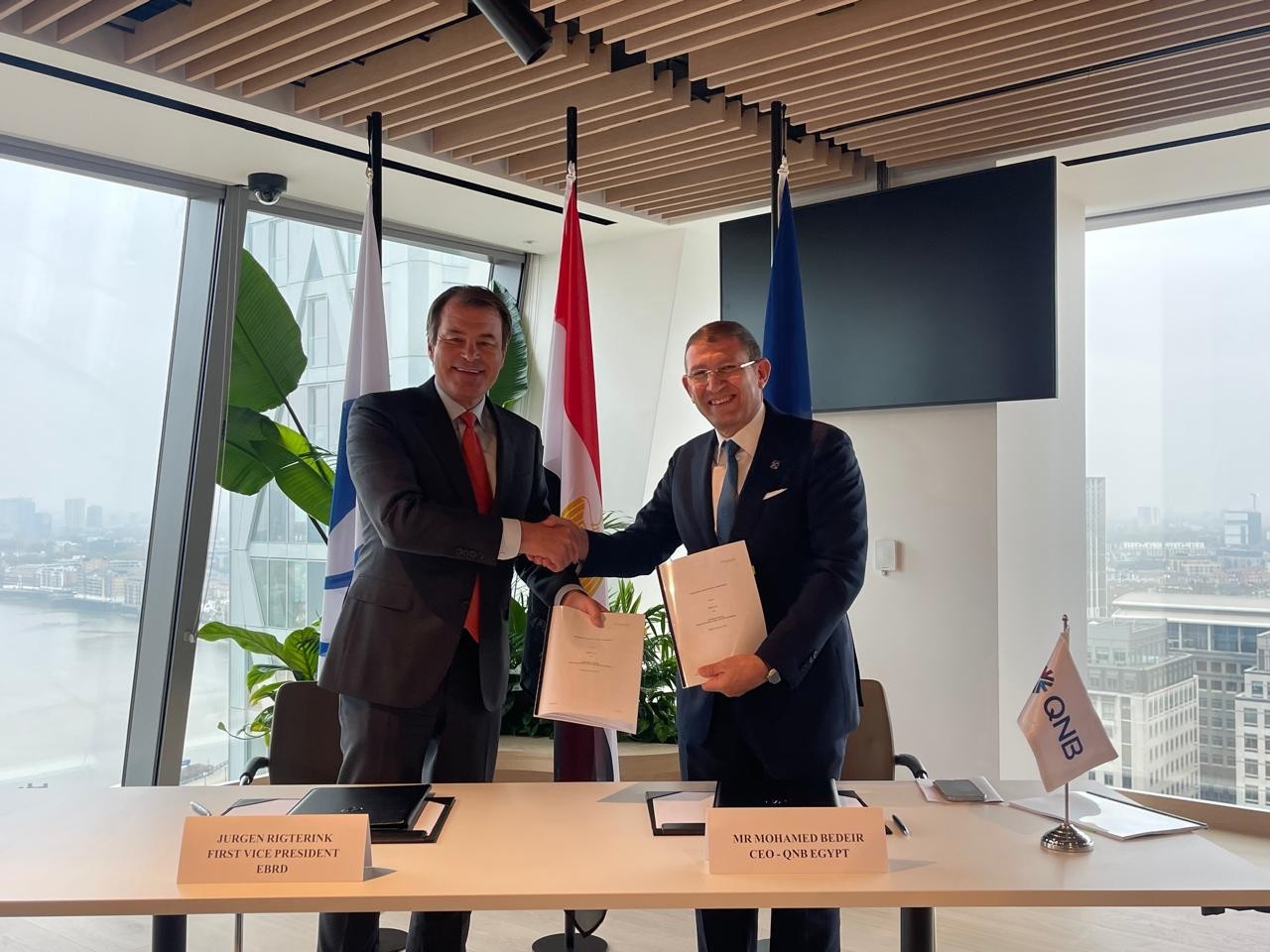 شراكة بين QNB والبنك الأوروبي لإعادة الإعمار والتنمية 