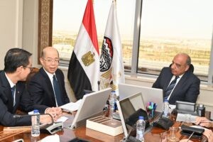 وزير قطاع الأعمال خلال رئيس وحدة إدارة الأصول المملوكة للدولة بالصين