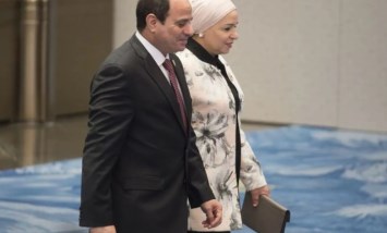  الرئيس عبدالفتاح السيسي وكريمته السيدة انتصار السيسي