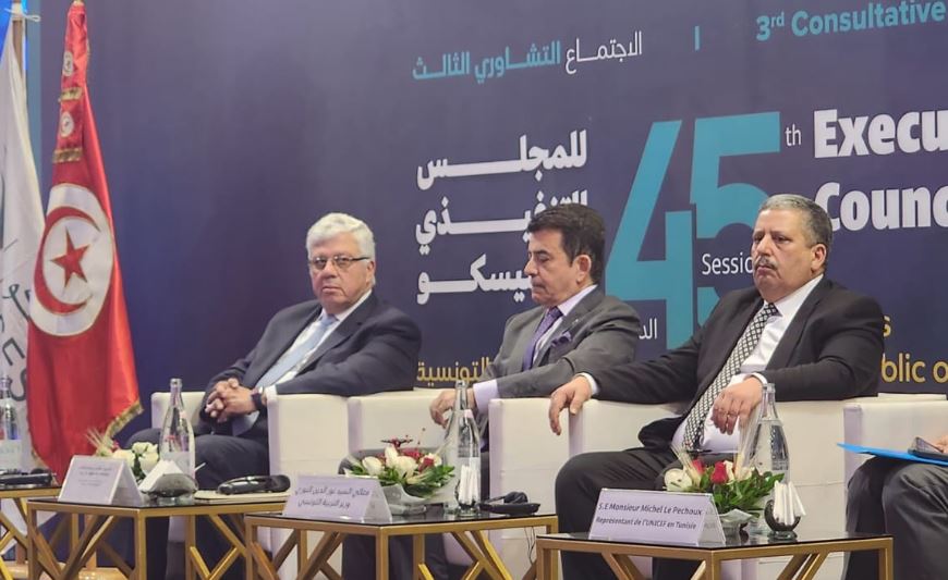 وزير التعليم العالى  خلال المشاركة فى الاجتماع