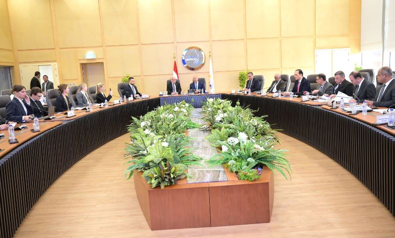 الوزير مع الوفد السويدى