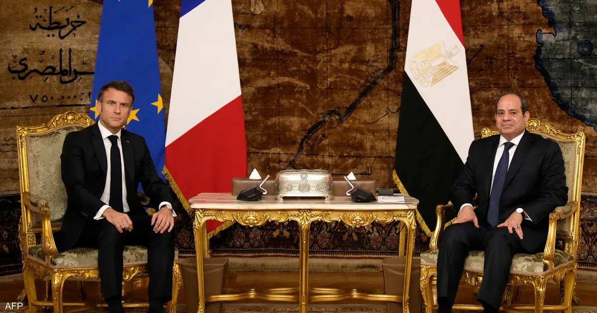 الرئيس السيسي ورئيس فرنسا