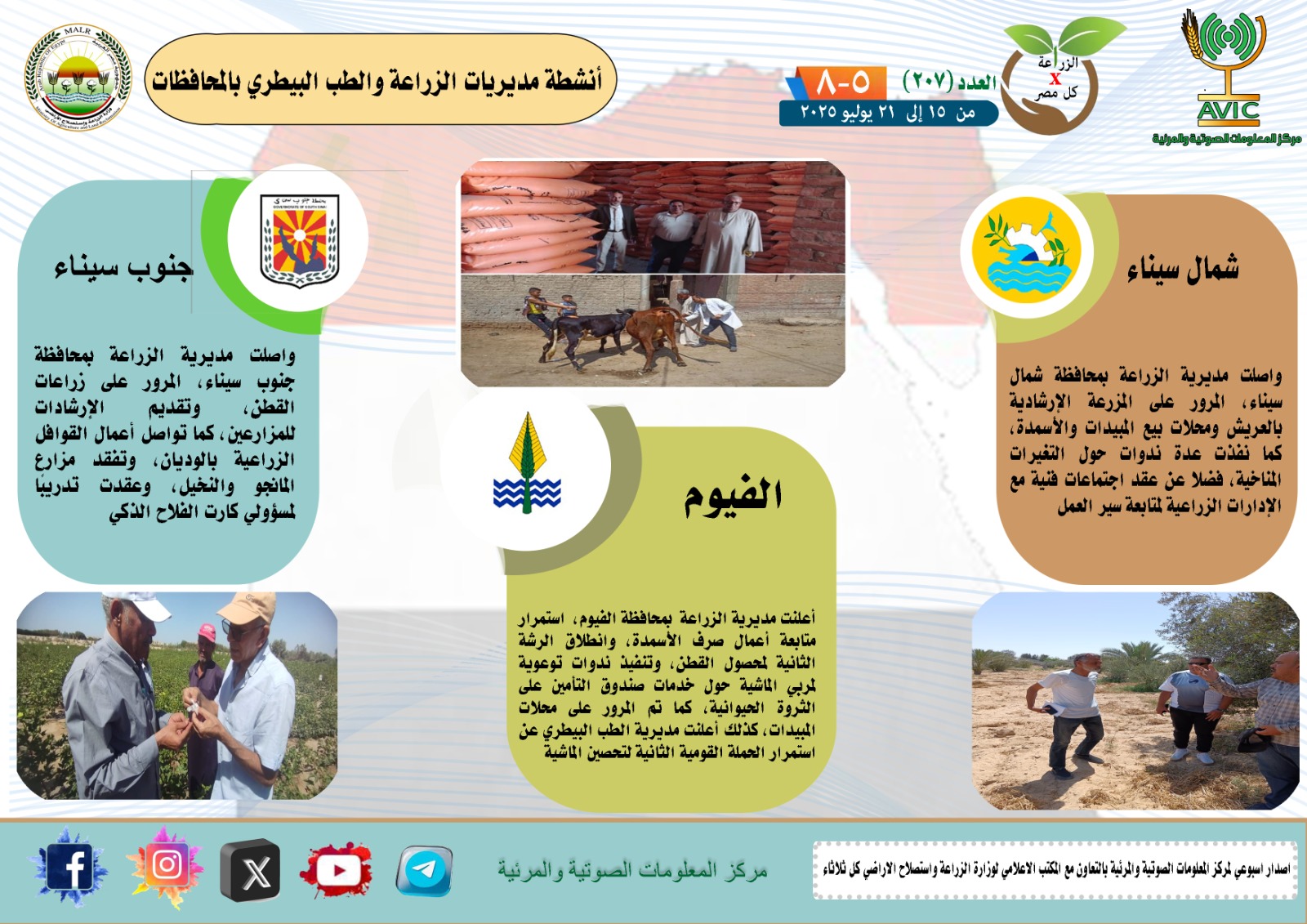 جهود مديريات الزراعة والطب البيطرى