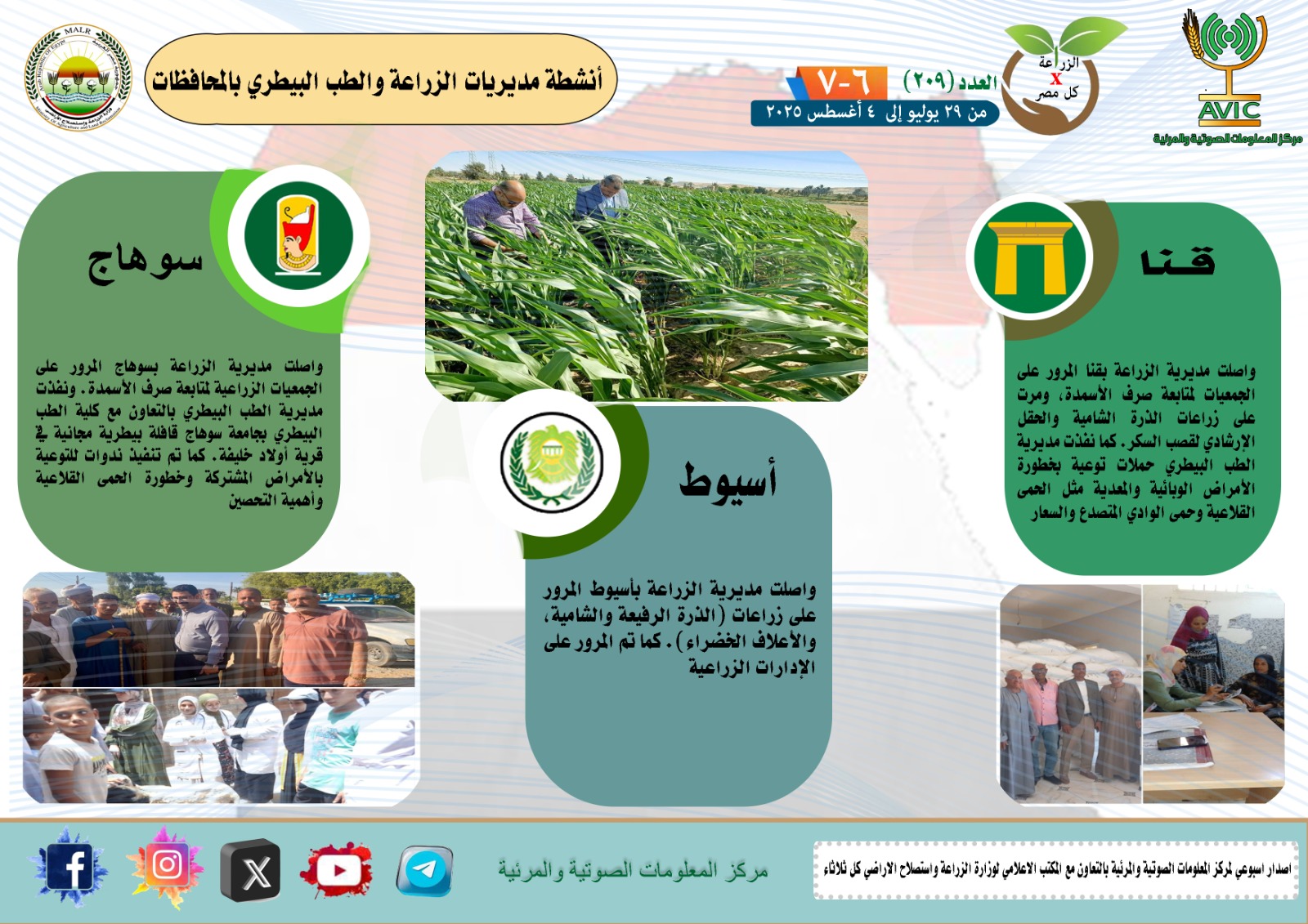 جهود مديريات الزراعة والطب البيطرى