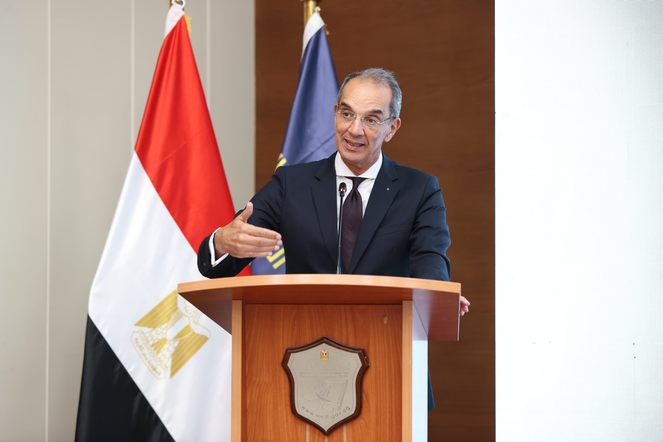 وزير الاتصالات أثناء الفعالية