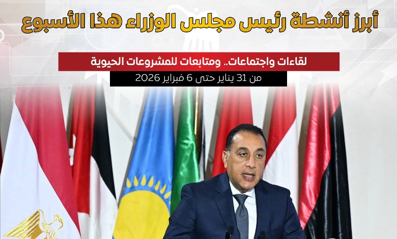أبرز أنشطة رئيس مجلس الوزراء