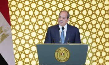 الرئيس السيسي خلال الاحتفال بليلة القدر