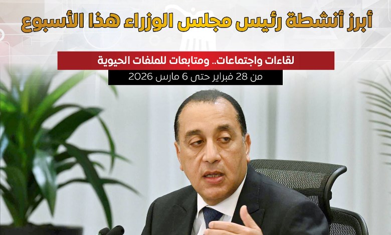 أبرز أنشطة رئيس مجلس الوزراء