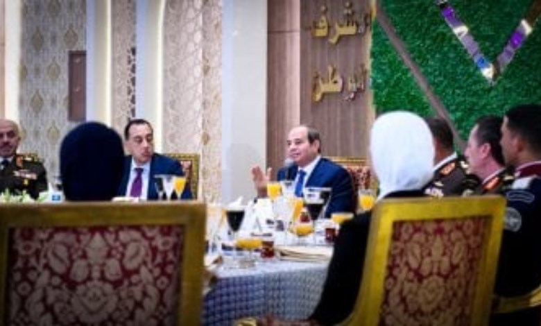 الرئيس السيسي فى حفل إفطار الأكاديمية العسكرية