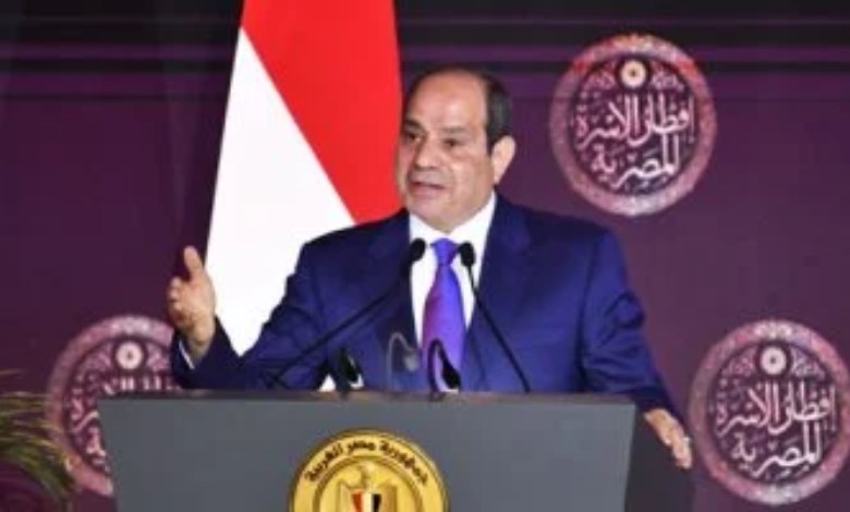 الرئيس السيسي خلال في حفل إفطار الأسرة المصرية 