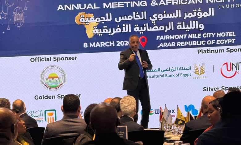 الدكتور يسري الشرقاوي رئيس جمعية رجال الأعمال المصريين الأفارقة ذ