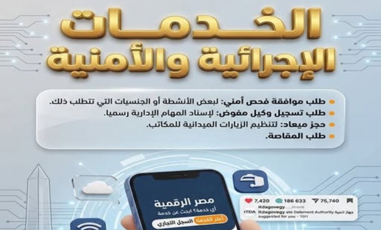 الخدمات المتعلقة بالسجل التجاري إلكترونيا