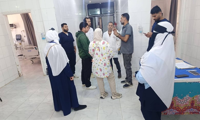 فريق الطواريء بالوزارة اثناء المرور 