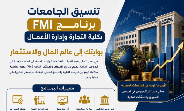  برنامج الأسواق والمنشآت المالية (FMI) بكلية التجارة